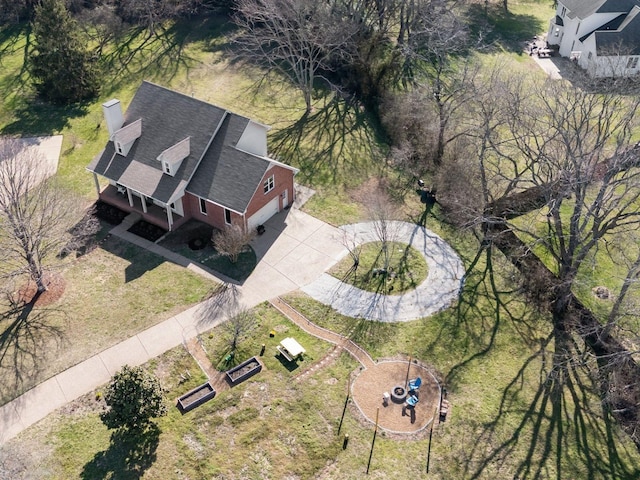 view from above of property