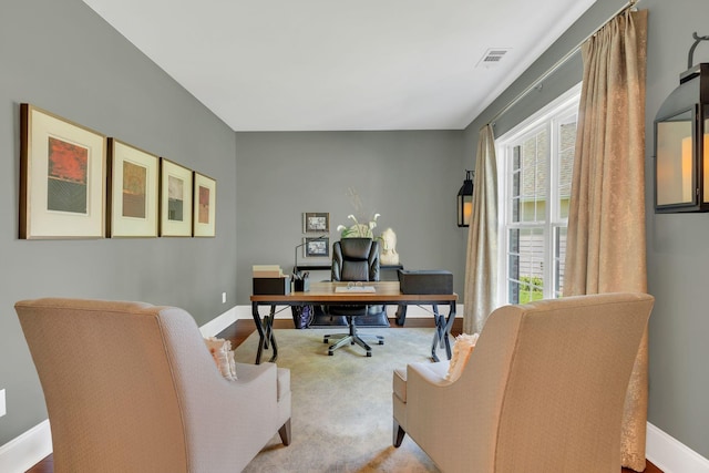 office featuring baseboards