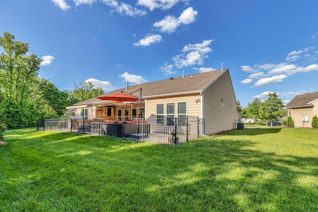 back of property featuring a patio area and central AC unit