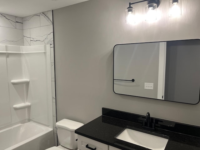 614 Woodrush Dr, Clarksville, TN 37040 - bathroom featuring vanity, toilet, and  shower combination