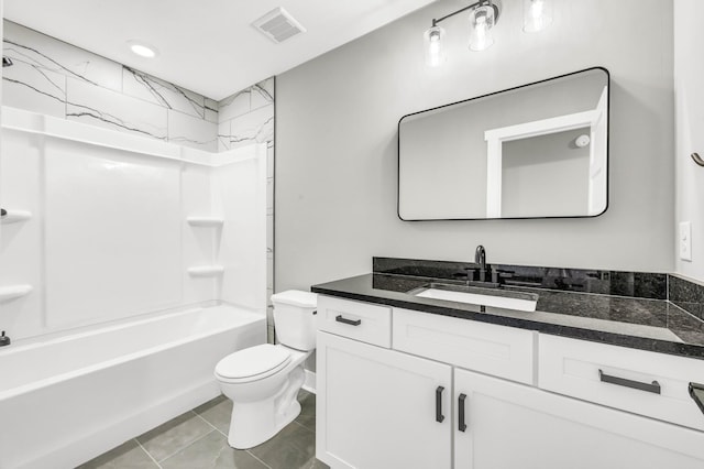 614 Woodrush Dr, Clarksville, TN 37040 - full bath with vanity,  shower combination, and tile patterned floors