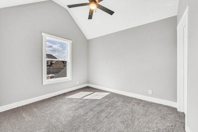 614 Woodrush Dr, Clarksville, TN 37040 - carpeted spare room featuring a ceiling fan and lofted ceiling
