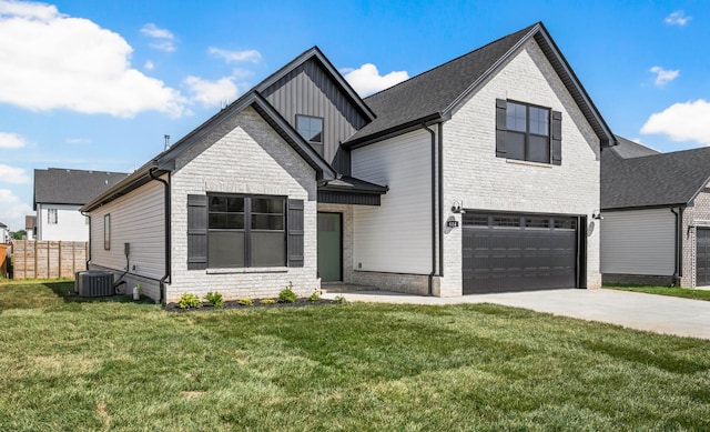 614 Woodrush Dr, Clarksville, TN 37040 - view of front of house featuring an attached garage, board and batten siding, concrete driveway, brick siding, and a shingled roof