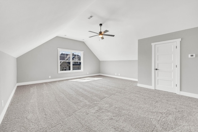 614 Woodrush Dr, Clarksville, TN 37040 - bonus room with carpet flooring, ceiling fan, and vaulted ceiling