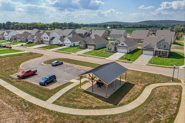 aerial view of residential area