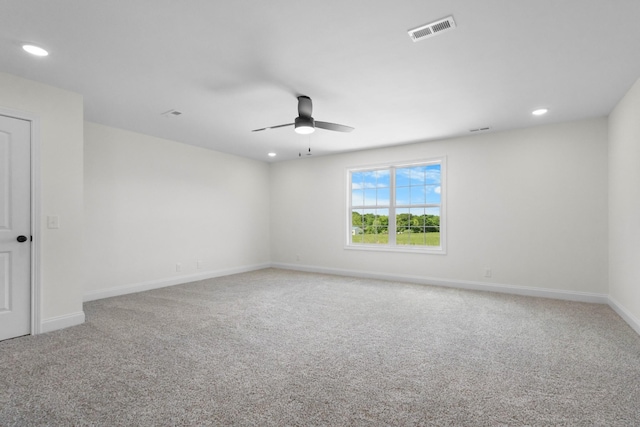 1 Shelton Ferry Rd, Southside, TN 37171 - unfurnished room with ceiling fan, light colored carpet, baseboards, and recessed lighting