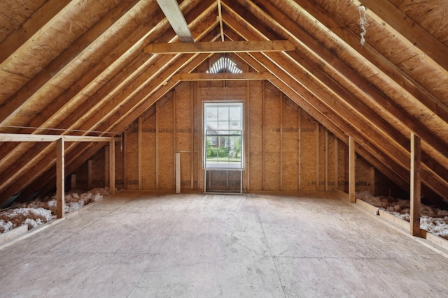view of attic
