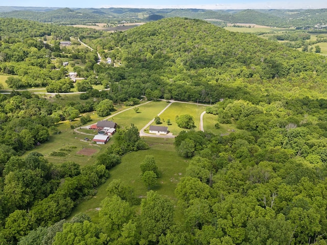 aerial overview of property's location featuring a forest