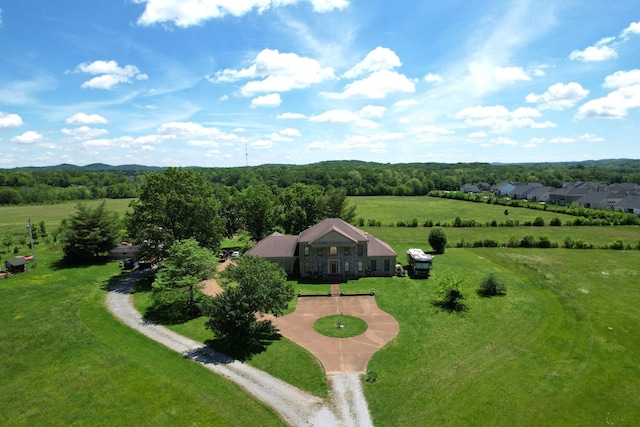 view from above of property