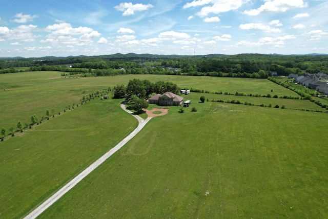 overview of rural landscape with a pastoral area