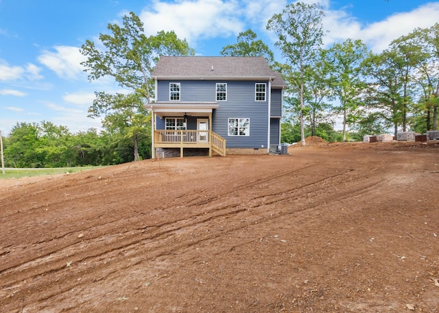 2214 S Hinton Rd, Southside, TN 37171 - back of house featuring ceiling fan and crawl space