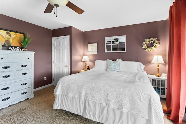 801 Lloyd St, Lawrenceburg, TN 38464 - bedroom featuring light carpet, a ceiling fan, and baseboards