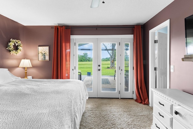 801 Lloyd St, Lawrenceburg, TN 38464 - bedroom featuring french doors, access to outside, and light colored carpet