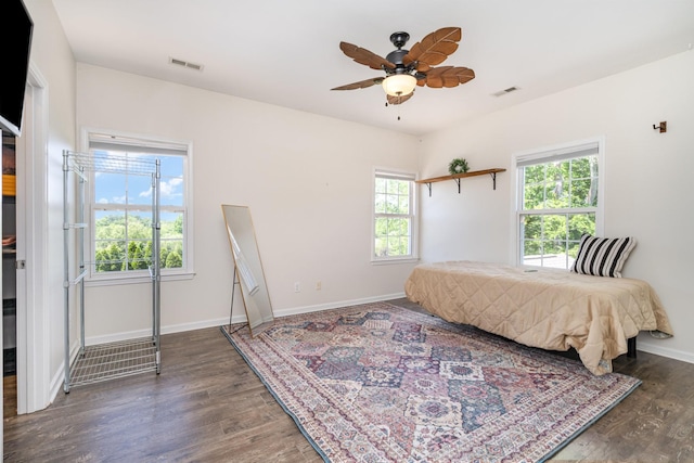 500 Mark Green Ct, Spring Hill, TN 37174 - bedroom with wood finished floors, baseboards, and a ceiling fan