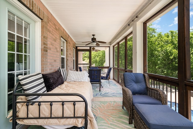 500 Mark Green Ct, Spring Hill, TN 37174 - sunroom / solarium with a ceiling fan and healthy amount of natural light