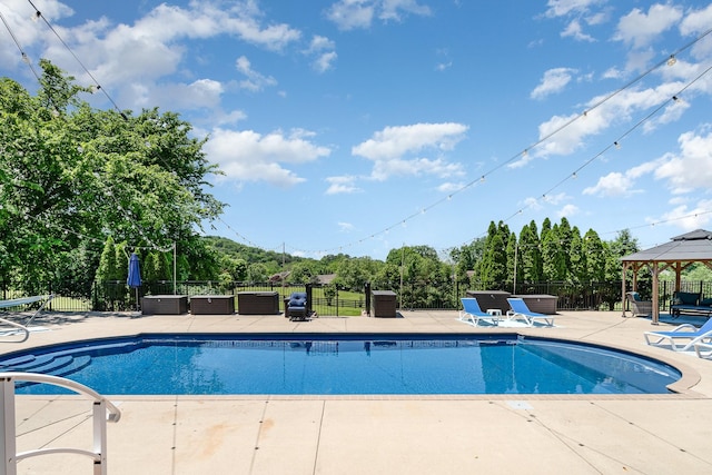 500 Mark Green Ct, Spring Hill, TN 37174 - view of swimming pool featuring a gazebo and a patio area