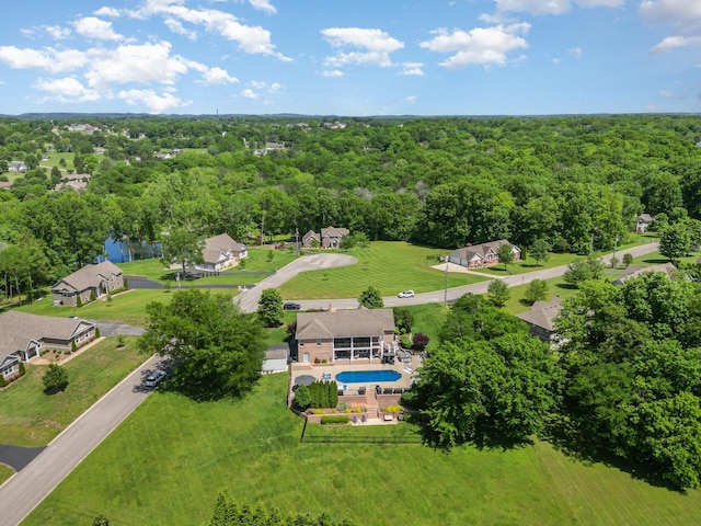 500 Mark Green Ct, Spring Hill, TN 37174 - bird's eye view of a pool and a forest