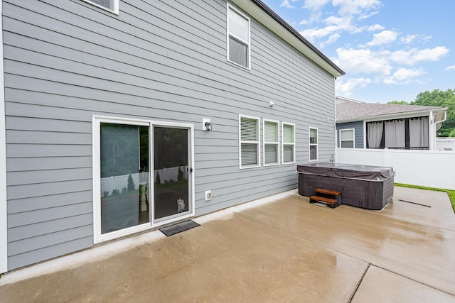 3308 Longstalk Rd, Antioch, TN 37013 - view of patio / terrace featuring a hot tub and fence