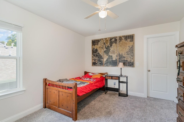 3308 Longstalk Rd, Antioch, TN 37013 - bedroom with carpet floors, baseboards, and a ceiling fan