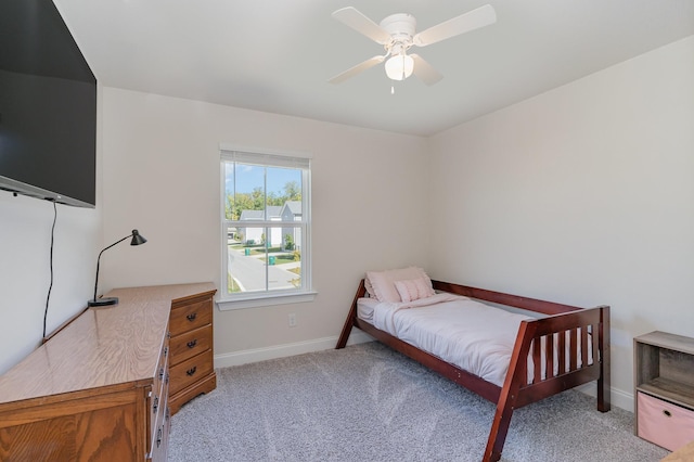 3308 Longstalk Rd, Antioch, TN 37013 - bedroom featuring baseboards, light colored carpet, and ceiling fan