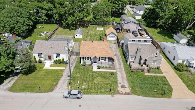 aerial view of residential area