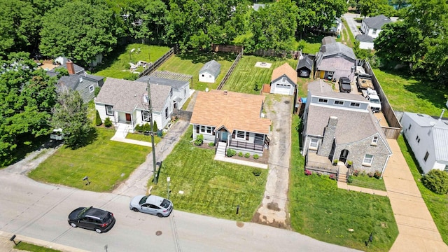 aerial perspective of suburban area