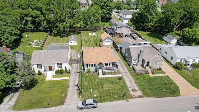 aerial view of residential area