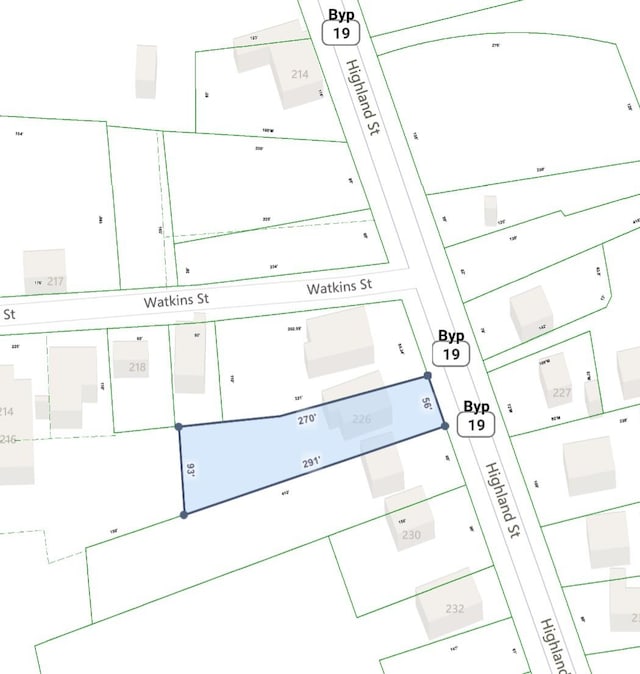 226 Highland St, Ripley, TN 38063 - parcel map