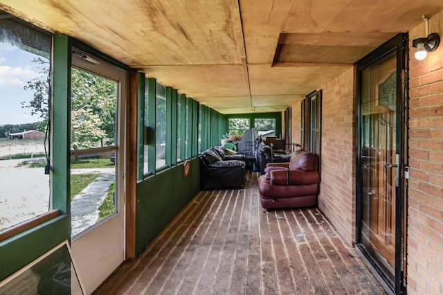 view of sunroom