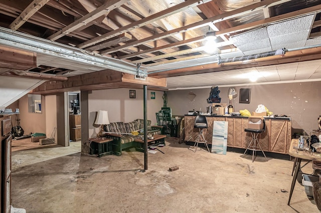 view of basement