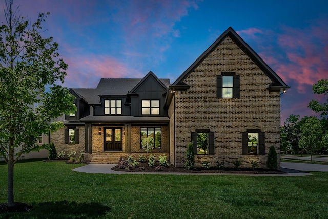 848 Brook Trl, Lebanon, TN 37087 - rear view of property with brick siding, a lawn, and a porch