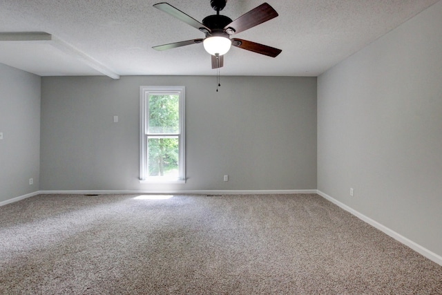 1420 E Rhett Butler Rd, Clarksville, TN 37042 - carpeted empty room with ceiling fan, baseboards, and a textured ceiling