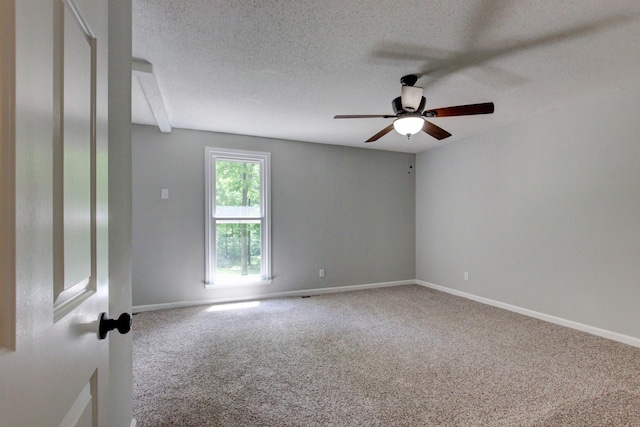 1420 E Rhett Butler Rd, Clarksville, TN 37042 - carpeted spare room featuring a ceiling fan, baseboards, and a textured ceiling