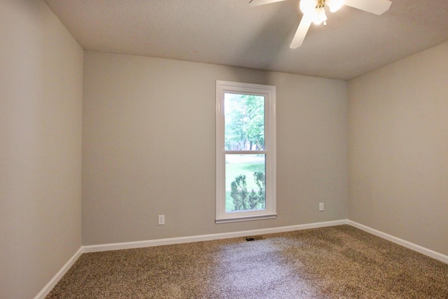 1420 E Rhett Butler Rd, Clarksville, TN 37042 - unfurnished room with ceiling fan, carpet flooring, baseboards, and a textured ceiling