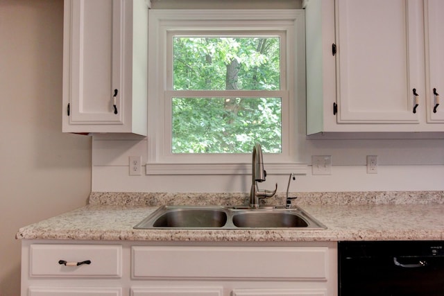 1420 E Rhett Butler Rd, Clarksville, TN 37042 - kitchen featuring dishwasher, a sink, white cabinets, and light countertops