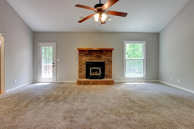 1420 E Rhett Butler Rd, Clarksville, TN 37042 - unfurnished living room with healthy amount of natural light, ceiling fan, baseboards, and lofted ceiling