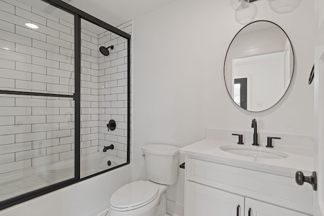 4824 Leipers Creek Rd, Williamsport, TN 38487 - bathroom featuring toilet, bath / shower combo with glass door, and vanity