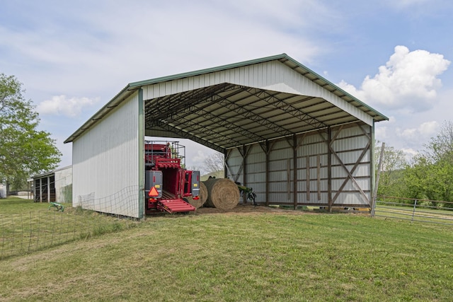 4824 Leipers Creek Rd, Williamsport, TN 38487 - view of pole building featuring a detached carport