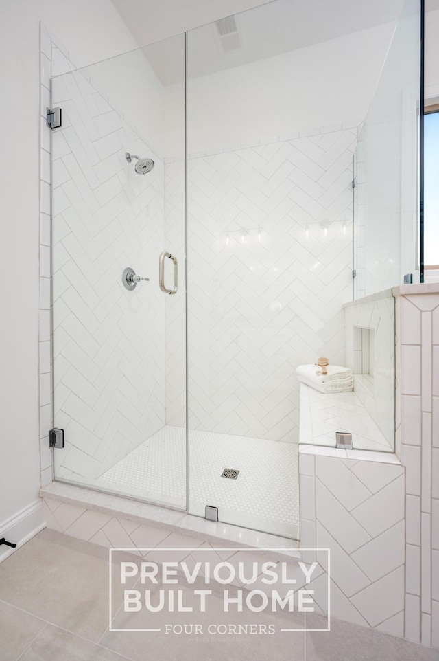 5520 Sinclair St, Murfreesboro, TN 37127 - bathroom featuring tile patterned flooring and a stall shower