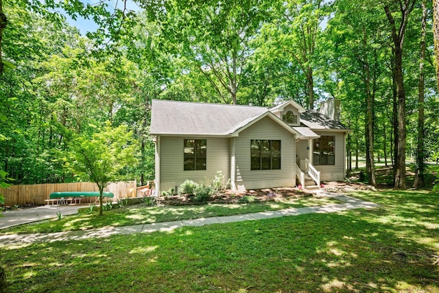 1015 Cross Country Dr, Kingston Springs, TN 37082 - view of front facade with entry steps and a chimney