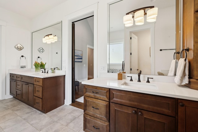 273 Halltown Rd, Cottontown, TN 37048 - full bath with two vanities and tile patterned flooring