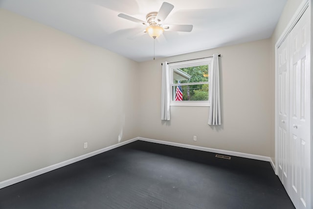 208 Meadowgreen Dr, Franklin, TN 37069 - unfurnished bedroom featuring a closet, baseboards, and a ceiling fan
