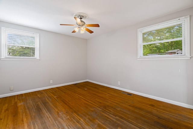 208 Meadowgreen Dr, Franklin, TN 37069 - spare room with healthy amount of natural light, a ceiling fan, baseboards, and wood finished floors