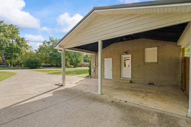 208 Meadowgreen Dr, Franklin, TN 37069 - exterior space featuring brick siding, driveway, and crawl space