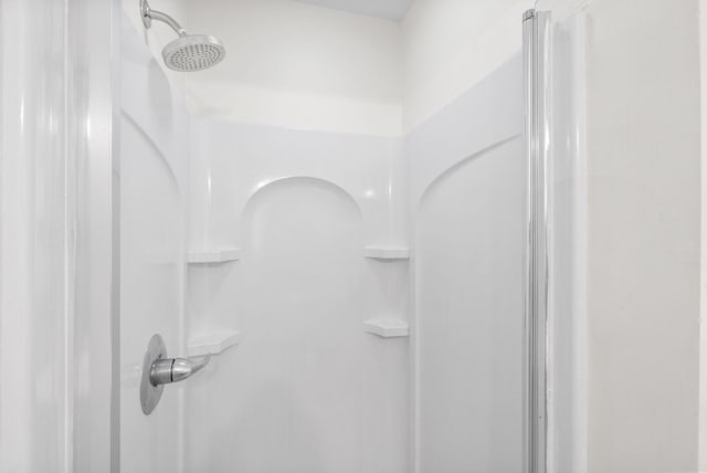 bathroom view of a stall shower