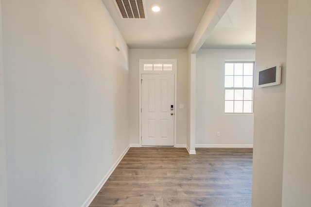 4017 Roane Dr, White House, TN 37188 - entryway with wood finished floors, baseboards, and recessed lighting