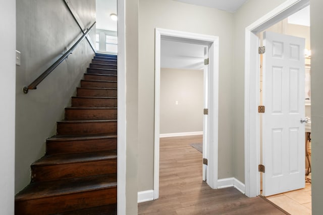 407 High St, Dickson, TN 37055 - stairway with wood finished floors and baseboards