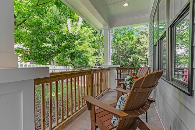 balcony with a porch