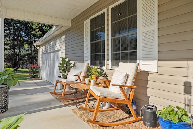 view of patio / terrace with a porch