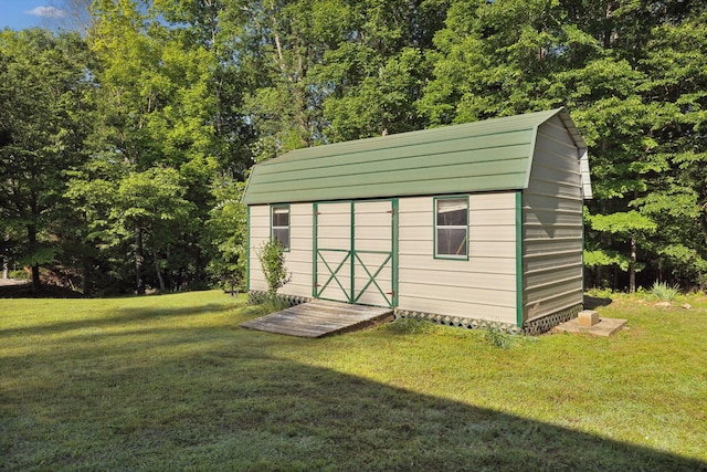 view of shed